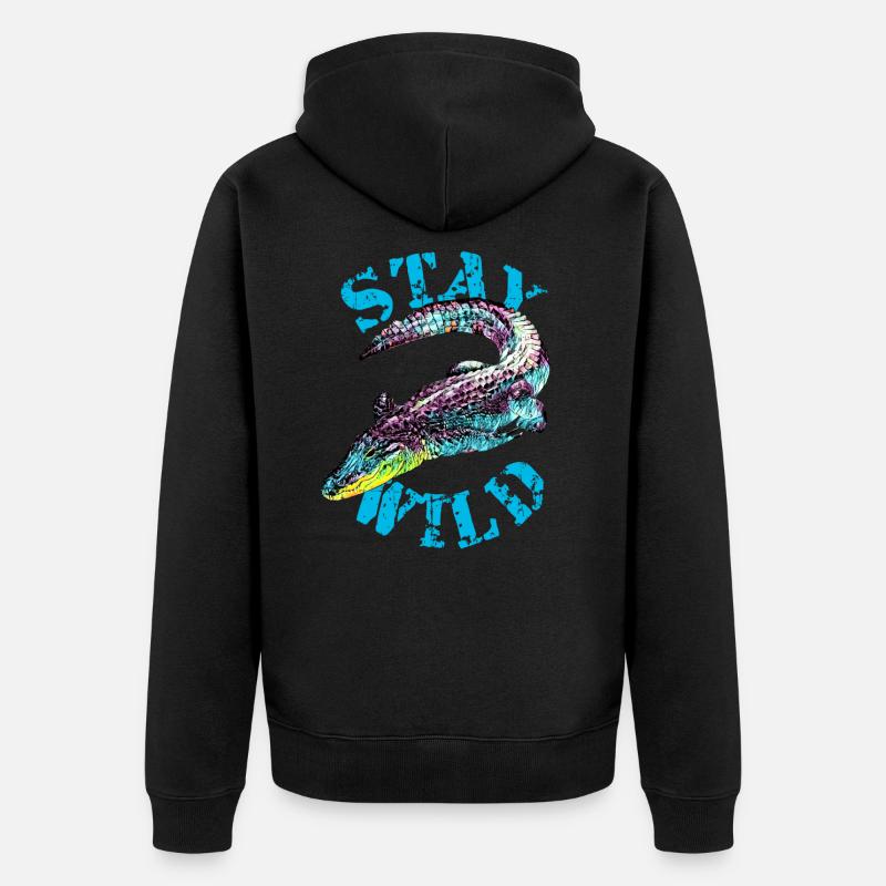 crocodile - Veste à capuche bio Premium Unisexe - noir