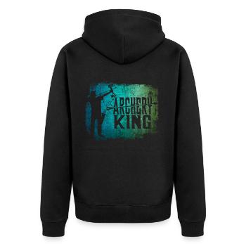 Roi archer - Veste à capuche bio Premium Unisexe - noir - Dos - Nico (187cm)