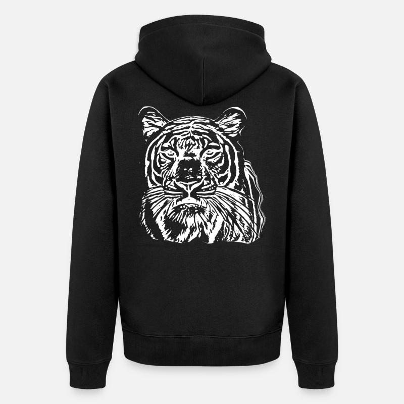 Tiger - Veste à capuche bio Premium Unisexe - noir