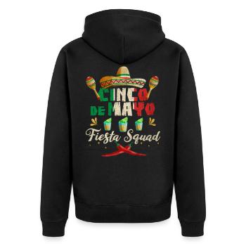 Cinco de Mayo May 5 Mexican Holiday Party - Unisex Premium Organic Zip Hoodie - black - Back - Nico (187cm)