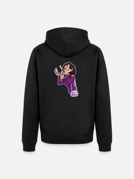 Tech lipstick by TechPrincess - Unisex Premium Organic Zip Hoodie - black