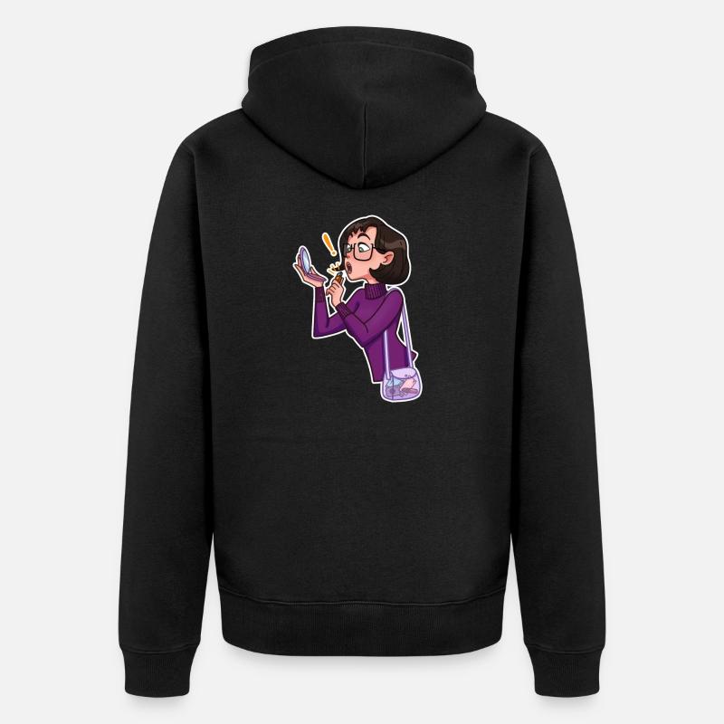 Tech Lippenstift von TechPrincess - Unisex Premium Bio Zip Hoodie - Schwarz