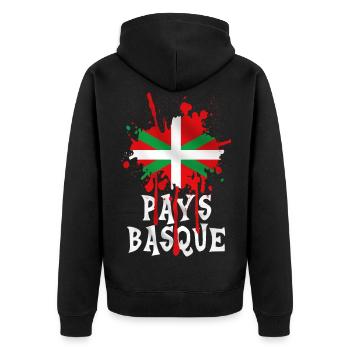 pays basque 10 - Veste à capuche bio Premium Unisexe - noir - Dos - Nico (187cm)