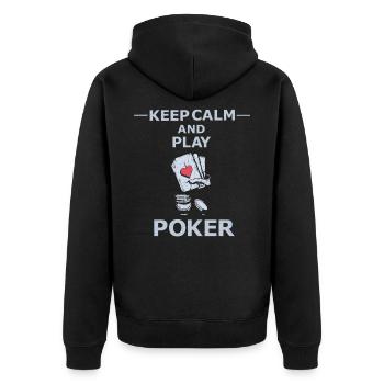 Jeu de poker Texas Hold'em jeu de cartes - Veste à capuche bio Premium Unisexe - noir - Dos - Nico (187cm)