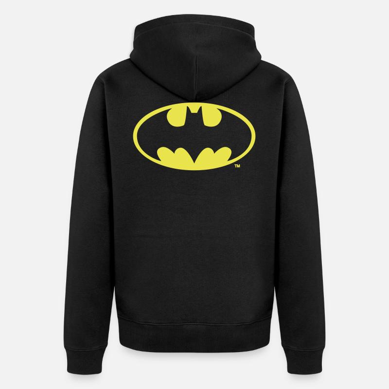 Batman Logo en look or-métallique - Veste à capuche bio Premium Unisexe - noir