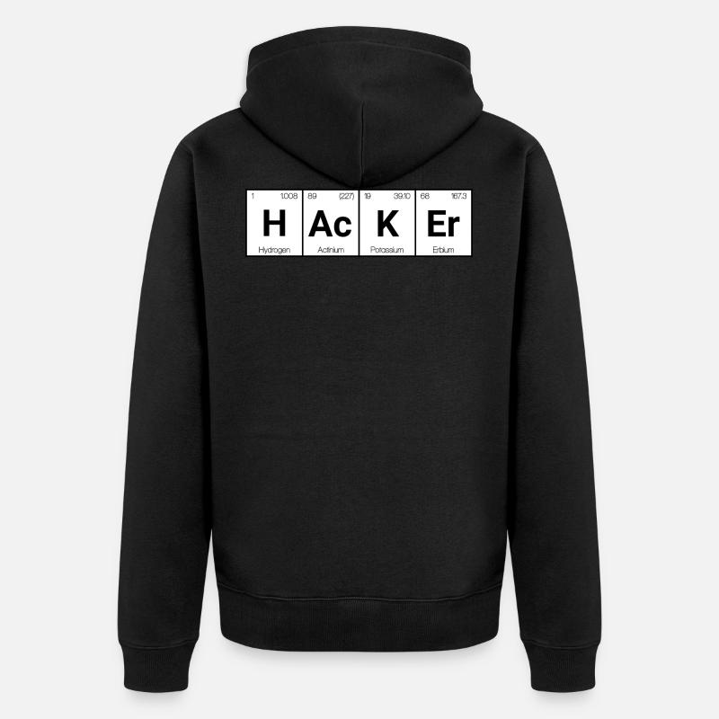 pirate informatique - Veste à capuche bio Premium Unisexe - noir