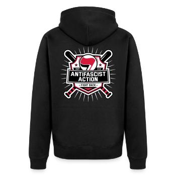 ANTIFA - Action antifasciste (I) - Veste à capuche bio Premium Unisexe - noir - Dos - Nico (187cm)