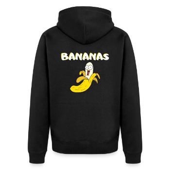 Bananes FUN WEAR - Veste à capuche bio Premium Unisexe - noir - Dos - Nico (187cm)