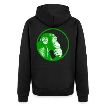 Pensez à des chimpanzés singes - Veste à capuche bio Premium Unisexe - noir - Dos - Nico (187cm)