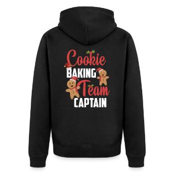 Biscuit cuisson capitaine noël pain d'épice - Veste à capuche bio Premium Unisexe - noir - Dos - Nico (187cm)