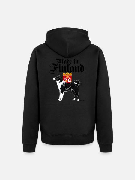 Bear Dog Finland 04 - Unisex Premium Organic Zip Hoodie - black