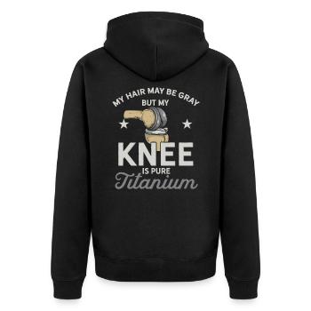 Prothèse du genou chirurgie prothèse Prothèse - Veste à capuche bio Premium Unisexe - noir - Dos - Nico (187cm)