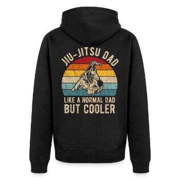 Jiu Jitsu BJJ Brazilian Jiu-Jitsu Père Papa Homme - Veste à capuche bio Premium Unisexe - noir - Dos - Nico (187cm)