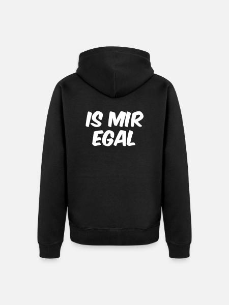 is mir egal - Unisex Premium Bio Zip Hoodie - Schwarz