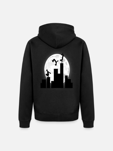 Parkour - Unisex Premium Organic Zip Hoodie - black