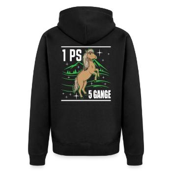 cheval Islande - Veste à capuche bio Premium Unisexe - noir - Dos - Nico (187cm)