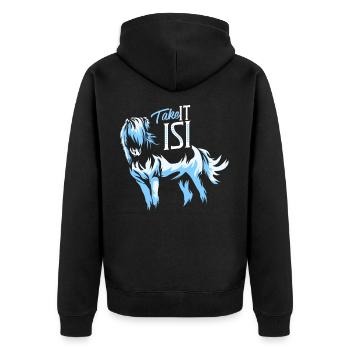 cheval Islande - Veste à capuche bio Premium Unisexe - noir - Dos - Nico (187cm)