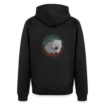 Australie wombat - Veste à capuche bio Premium Unisexe - noir - Dos - Nico (187cm)