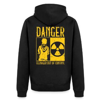 Adolescent - Veste à capuche bio Premium Unisexe - noir - Dos - Nico (187cm)