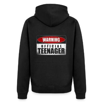 Adolescent - Veste à capuche bio Premium Unisexe - noir - Dos - Nico (187cm)