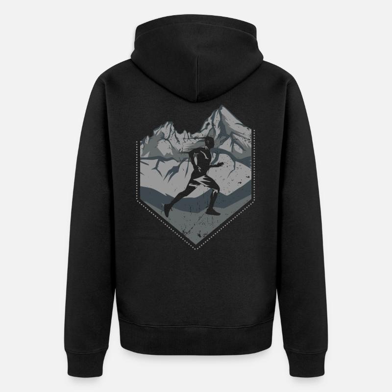 Running Jogging Running - Veste à capuche bio Premium Unisexe - noir