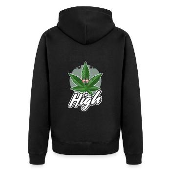 Je voulais juste dire High Cannabis Gras THC Weed Kiffen - Veste à capuche bio Premium Unisexe - noir - Dos - Nico (187cm)