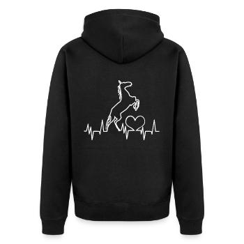 Cheval islandais - Veste à capuche bio Premium Unisexe - noir - Dos - Nico (187cm)