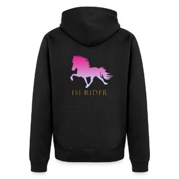 Cheval islandais - Veste à capuche bio Premium Unisexe - noir - Dos - Nico (187cm)