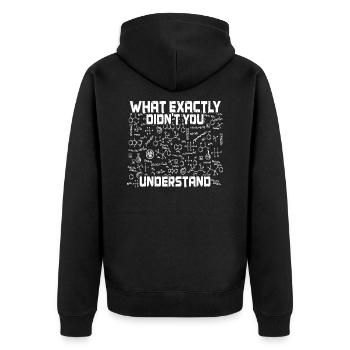 Chemist - Unisex Premium Organic Zip Hoodie - black - Back - Nico (187cm)