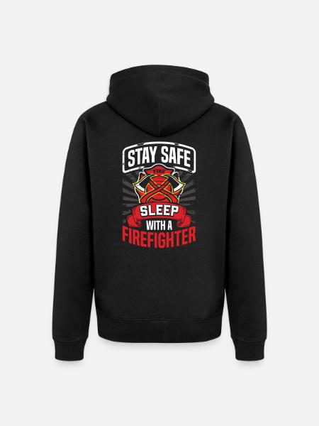 Firefighter - Unisex Premium Organic Zip Hoodie - black