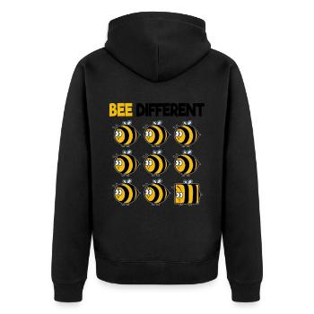 Bee Different abeille miel individuel - Veste à capuche bio Premium Unisexe - noir - Dos - Nico (187cm)