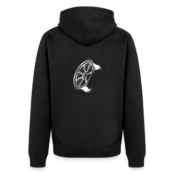 Jante jante roue conseils idée cadeau voiture chère - Veste à capuche bio Premium Unisexe - noir - Dos - Nico (187cm)