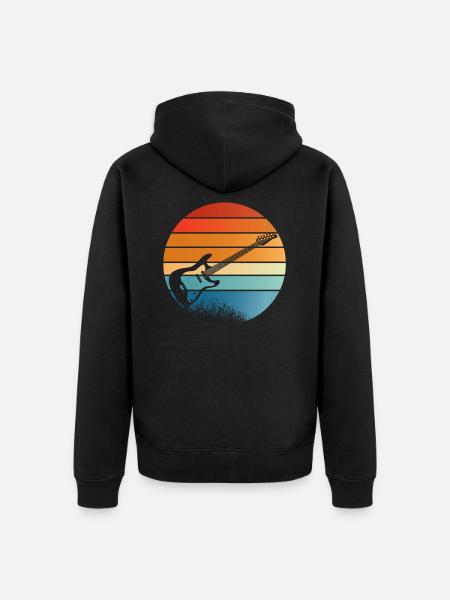 Guitarist - Unisex Premium Organic Zip Hoodie - black