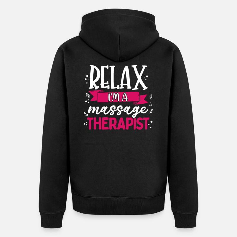 Massage Therapist - Unisex Premium Bio Zip Hoodie - Schwarz