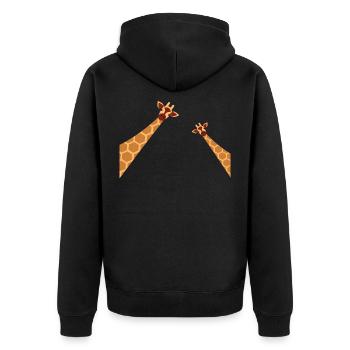 girafe - Veste à capuche bio Premium Unisexe - noir - Dos - Nico (187cm)