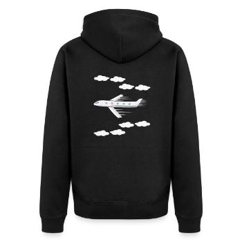avion - Veste à capuche bio Premium Unisexe - noir - Dos - Nico (187cm)