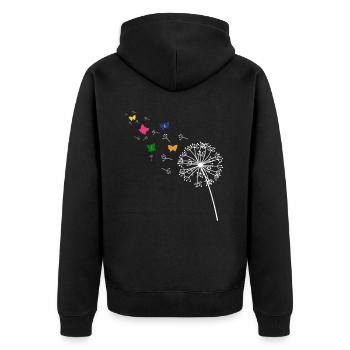 Pissenlit - Veste à capuche bio Premium Unisexe - noir - Dos - Nico (187cm)