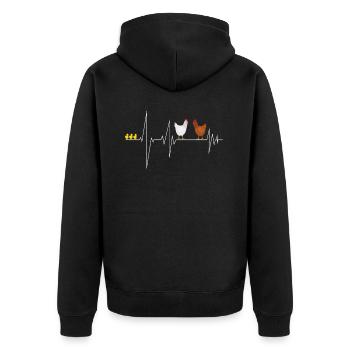 poulet - Veste à capuche bio Premium Unisexe - noir - Dos - Nico (187cm)
