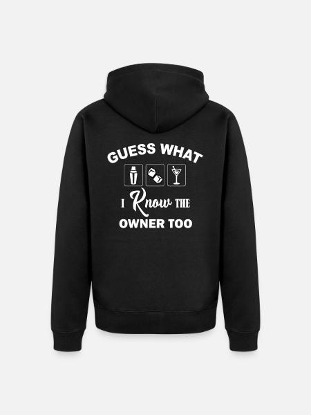 Bartender Funny tee - Unisex Premium Organic Zip Hoodie - black