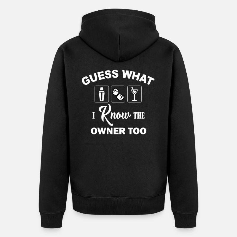 Bartender Funny tee - Veste à capuche bio Premium Unisexe - noir