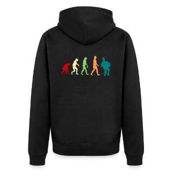 Evolution de l'accordéon - Veste à capuche bio Premium Unisexe - noir - Dos - Nico (187cm)