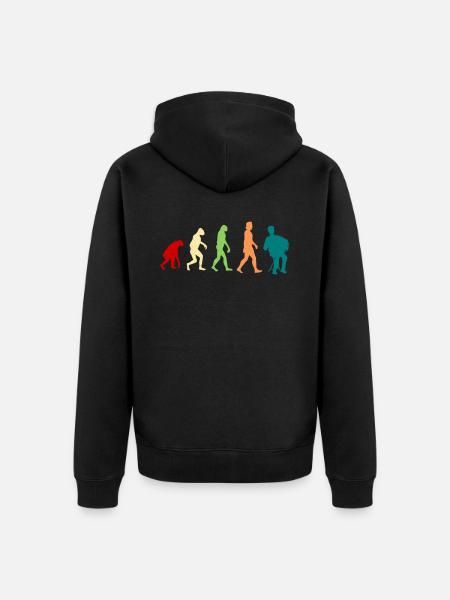 Akkordeon Evolution - Unisex Premium Bio Zip Hoodie - Schwarz