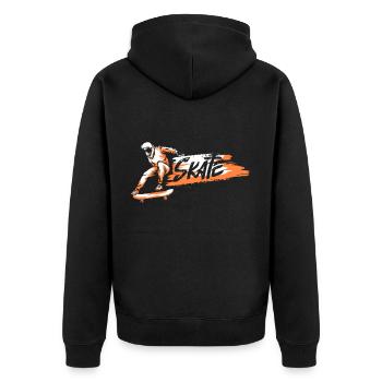 Skate Skating Skateboard Roller Skates - Veste à capuche bio Premium Unisexe - noir - Dos - Nico (187cm)