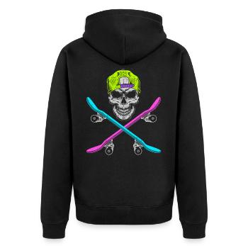 Patinage Patins à roulettes - Veste à capuche bio Premium Unisexe - noir - Dos - Nico (187cm)