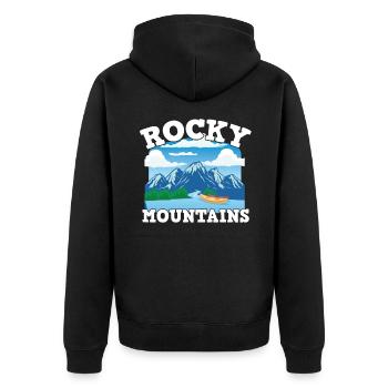 Canada pride Useh flag rocky mountains - Veste à capuche bio Premium Unisexe - noir - Dos - Nico (187cm)