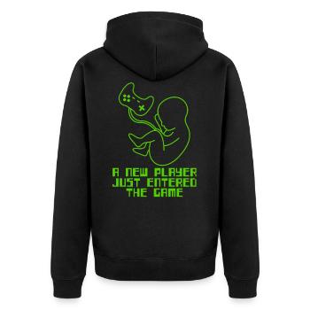 Un nouveau joueur juste entered the game - Veste à capuche bio Premium Unisexe - noir - Dos - Nico (187cm)