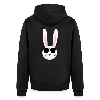 Lapin - Veste à capuche bio Premium Unisexe - noir - Dos - Nico (187cm)