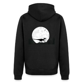 Dinosaure Velociraptor - Veste à capuche bio Premium Unisexe - noir - Dos - Nico (187cm)