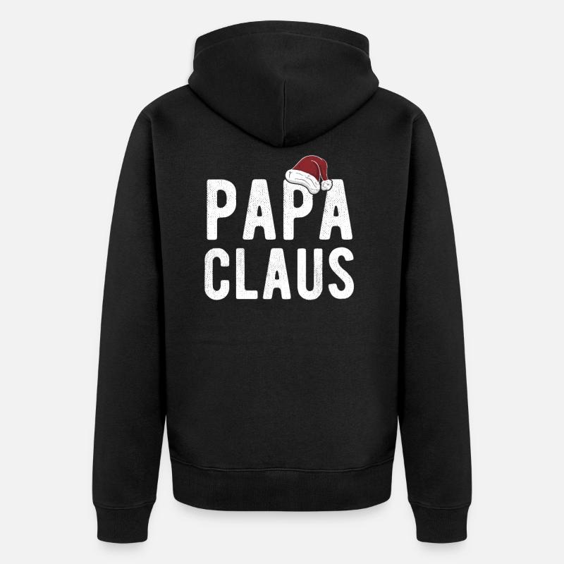 Papa Claus - Veste à capuche bio Premium Unisexe - noir