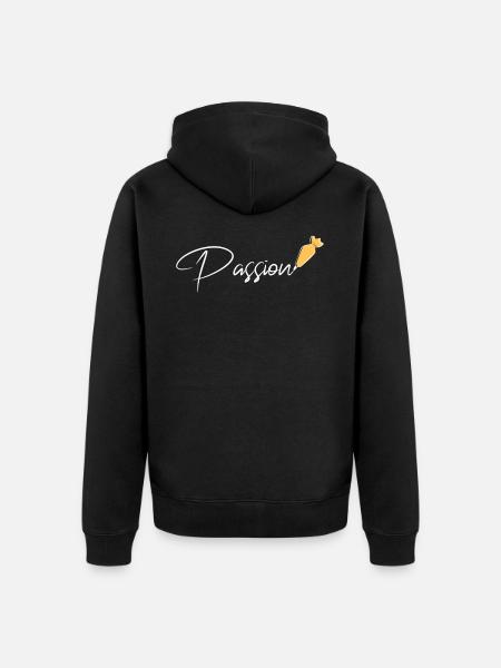 Passion Confectioner Pastry cook - Unisex Premium Organic Zip Hoodie - black